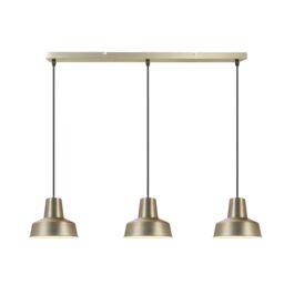 GoodHome Orous Rectangular Satin Pewter Effect 3 Lamp Led Pendant Ceiling Light, (Dia)245mm - thumbnail 2