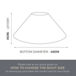Pacific Lifestyle 40Cm Tapered Coolie Cotton Cream Lampshade For Table Lamps And Floor Lamps - thumbnail 5