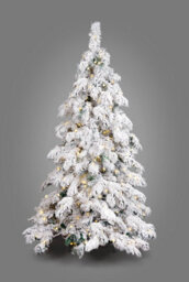Best Artificial 6Ft Pre Lit Pearl Led Heavy Snow Flocked Arbol Christmas Tree With Extra Large Downward Sweeping Hinged Branches - thumbnail 5