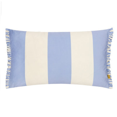Furn. Araya Striped Velvet Feather Rich Cushion - image 1