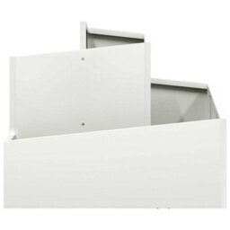 Berkfield Modern Garden Planter White 60 X 60 X 50 Cm Steel - thumbnail 5