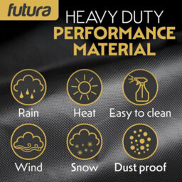 Futura Premium 600D V Shaped 215 X 215 X 80Cm Waterproof Garden Furniture Cover, Outdoor Patio Weatherproof Rattan Sofa Guard - thumbnail 7