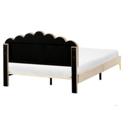 Beliani Bed Velvet Sauvian 160 X 200 Cm (Eu King Size) Taupe - thumbnail 6