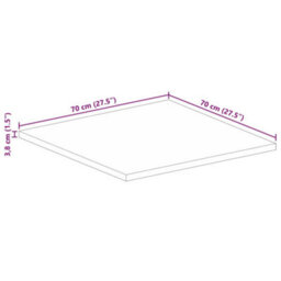 Berkfield Table Top 70X70X3.8 Cm Square Solid Wood Mango - thumbnail 9