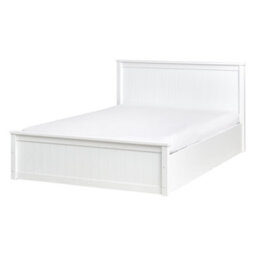 Beliani Ottoman Bed Pine Wood Lambres 140 X 200 Cm (Eu Double) White - thumbnail 5
