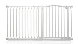 Bettacare Curved Top Dog Gate, 134Cm - 143Cm, Matt White, Pressure Fit Pet Gate For Dog And Puppy, Pet And Dog Barrier - thumbnail 1