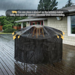Round Cover For Furniture, Waterproof, Windproof, Uv Resistant And Tear Resistant, Suitable Outdoor Tables Chairs, 128 X 71 Cm. - thumbnail 5