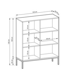 Arte Elegant Nova Highboard Cabinet H1250mm W1040mm D390mm In White Matt - Sleek Storage Solution - thumbnail 6