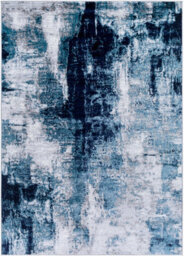 Livabliss Wanderlust-Abstract Blue Grey Cream Modern Marble Living Dining Bedroom Rug 200 X 275 Cm Easy Care, Non Shedding - thumbnail 1