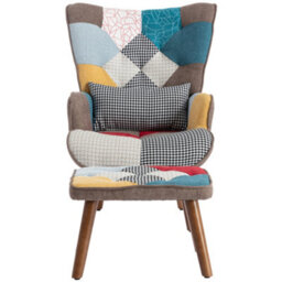 Btm Multi Colour Lounge Chair With Footrest, Backrest And Cushion, Living Room Or Lounge Chair Combination - thumbnail 6