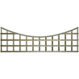 Premier Garden Supplies Concave Top Wooden Trellis Panel 6Ft X 2Ft (3 Pack) Standard Square Lattice Fencing Topper Extension For Climbing Plant Support - thumbnail 7