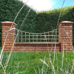 Premier Garden Supplies Concave Top Wooden Trellis Panel 6Ft X 2Ft (3 Pack) Standard Square Lattice Fencing Topper Extension For Climbing Plant Support - thumbnail 8