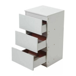 3 Drawers-32X30X59Cm Modern Bedside Table Drawers Cabinet Bedroom Furniture Storage Nightstand Shelf - thumbnail 1
