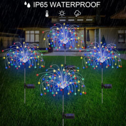CLEFFNS 4 Pack 320 Led Solar Garden Lights Starburst Lights, Outdoor Waterproof,decor For Courtyard, Garden, Christmas Party - thumbnail 6