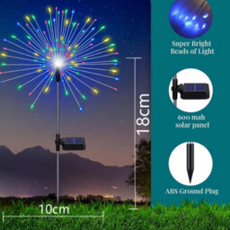 CLEFFNS 4 Pack 320 Led Solar Garden Lights Starburst Lights, Outdoor Waterproof,decor For Courtyard, Garden, Christmas Party - thumbnail 5
