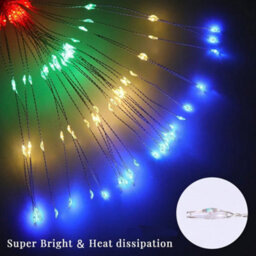 CLEFFNS 4 Pack 320 Led Solar Garden Lights Starburst Lights, Outdoor Waterproof,decor For Courtyard, Garden, Christmas Party - thumbnail 2