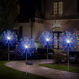CLEFFNS 4 Pack 320 Led Solar Garden Lights Starburst Lights, Outdoor Waterproof,decor For Courtyard, Garden, Christmas Party - thumbnail 4