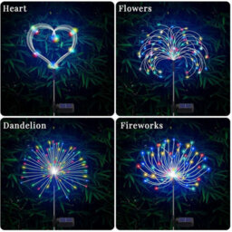 CLEFFNS 4 Pack 320 Led Solar Garden Lights Starburst Lights, Outdoor Waterproof,decor For Courtyard, Garden, Christmas Party - thumbnail 3