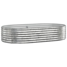 Berkfield Durable Garden Planter Powder-Coated Steel 175X100X36 Cm Silver