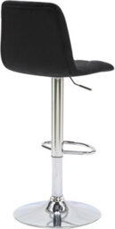 Lamboro Verona Velvet Kitchen Bar Stools, Single, Height Adjustable Gas Lift Stool With Backrest, Breakfast Bar Stool - Black - thumbnail 4