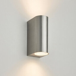 Luminosa Lighting Luminosa Doron Outdoor Wall Ip44 35W Brushed Alloy & Clear Glass 2 Light Dimmable Ip44 - Gu10 - thumbnail 2