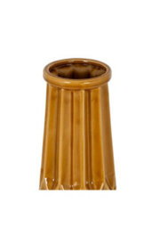 Seville Collection Tall Ochre Vase, Modern Botanical Centerpiece - thumbnail 2