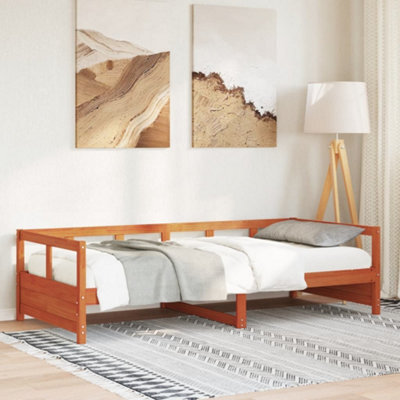 Berkfield Daybed Without Mattress Wax Brown 80X200 Cm Solid Wood Pine - image 1
