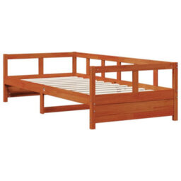 Berkfield Daybed Without Mattress Wax Brown 80X200 Cm Solid Wood Pine - thumbnail 3