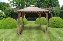 Glendale Garden & Leisure Glendale Marco Polo Gazebo 4 Meter X 3 Meter Mocha Colour - thumbnail 1