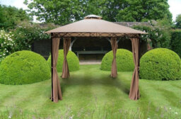 Glendale Garden & Leisure Glendale Marco Polo Gazebo 4 Meter X 3 Meter Mocha Colour - thumbnail 2