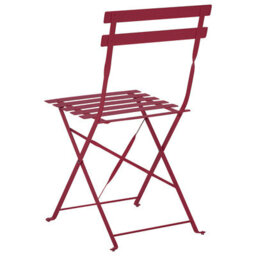 Beliani Bistro Set Folding Fiori Metal Burgundy - thumbnail 6