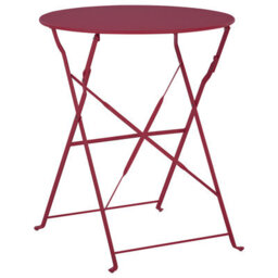 Beliani Bistro Set Folding Fiori Metal Burgundy - thumbnail 7