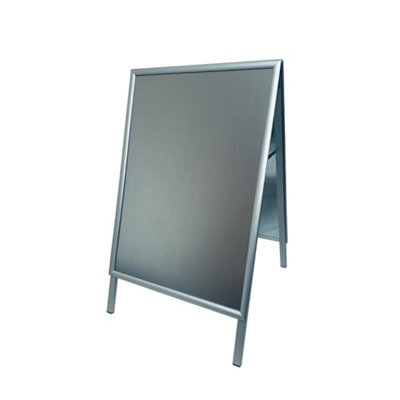 Deflecto Yearntree Deflecto A1 Aluminium Pavement Display Board With Snap Frame -Silver, A1 Display Boards Free Standing, Literature Sign Holder, - image 1