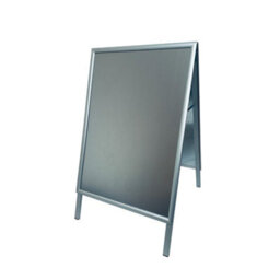 Deflecto Yearntree Deflecto A1 Aluminium Pavement Display Board With Snap Frame -Silver, A1 Display Boards Free Standing, Literature Sign Holder, - thumbnail 1