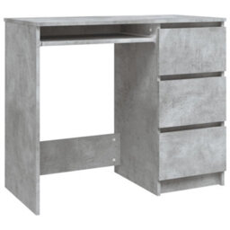 Berkfield Desk Concrete Grey 90X45X76 Cm Engineered Wood - thumbnail 2