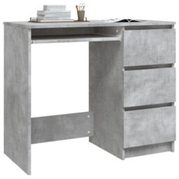 Berkfield Desk Concrete Grey 90X45X76 Cm Engineered Wood - thumbnail 3