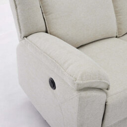 More4Homes Skye 3 Seater Linen Electric Recliner Sofa (Beige) - thumbnail 6