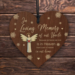 Red Ocean In Loving Memory Of Uncle Memorial Bauble Ornaments Bereavement Remembrance Christmas Xmas Tree Decoration For Uncle - thumbnail 5