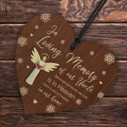 Red Ocean In Loving Memory Of Uncle Memorial Bauble Ornaments Bereavement Remembrance Christmas Xmas Tree Decoration For Uncle - thumbnail 6