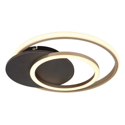 Luminosa Lighting Luminosa Julio Integrated Led Semi Flush Ceiling Light Grey Matt 3X Led 3000K - image 1