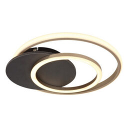 Luminosa Lighting Luminosa Julio Integrated Led Semi Flush Ceiling Light Grey Matt 3X Led 3000K
