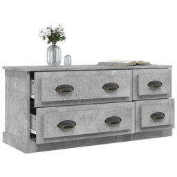 Berkfield Tv Cabinet Concrete Grey 100X35.5X45 Cm Engineered Wood - thumbnail 5