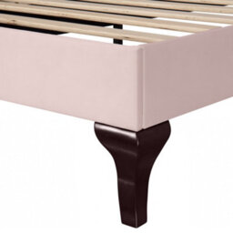 Upholstered Bed 90X190 With Slatted Frame And Headboard, Youth Bed, Single Bed, Wooden Slat Support, Easy Assembly, Velvet, Pink - thumbnail 5
