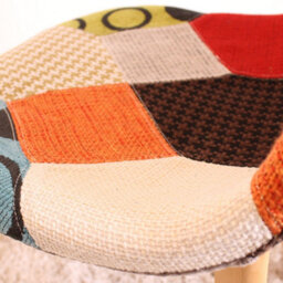 Life Interiors Single Patchwork Fabric Dining Chairs Upholstered Dining Room Chair Multicolour - thumbnail 7