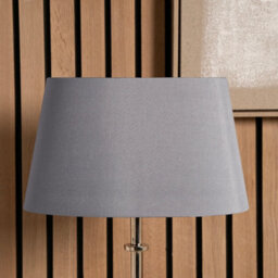 Pacific Lifestyle 25Cm Steel Grey Oval Polysilk Tapered Shade - thumbnail 3