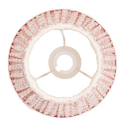 Loops Set Of 2 Elegant 20Cm Peachy Pink Tapered Lamp Shades With Leaf Pattern - thumbnail 4
