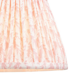 Loops Set Of 2 Elegant 20Cm Peachy Pink Tapered Lamp Shades With Leaf Pattern - thumbnail 2
