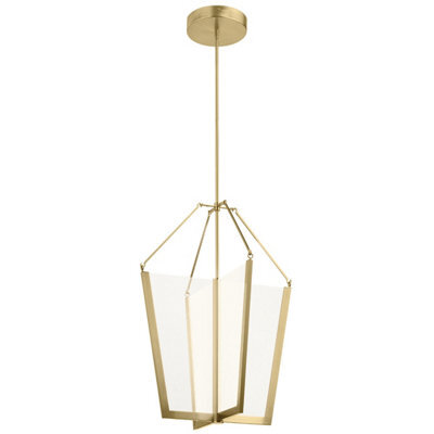 Luminosa Lighting Luminosa Kichler Calters Integrated Led Pendant Ceiling Light Champagne Gold, 3000K - image 1