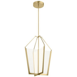 Luminosa Lighting Luminosa Kichler Calters Integrated Led Pendant Ceiling Light Champagne Gold, 3000K - thumbnail 1