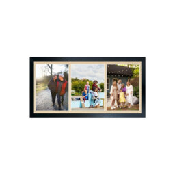 AK Frames 16X8 Pastel Pink Sleek Multi Photo Frame With Ivory Mount - Holds 3 Apertures (3X) 7X5 Photos - thumbnail 1